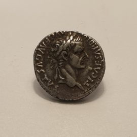 Ancient Tiberius Denarius Coin "Tribute Penny"