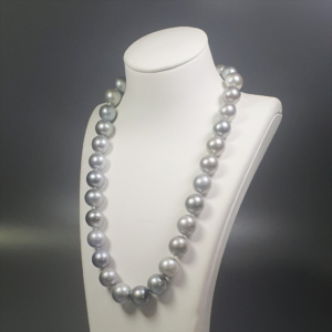 ٍٍSouth Sea Natural Gray AA Pearl Necklace