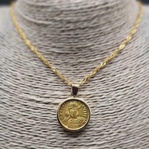 Byzantine Gold Coin Pendant "Constantine IV"